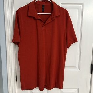 Lululemon Evolution Short Sleeve Polo Shirt Mens XL EUC no rips tears or stains